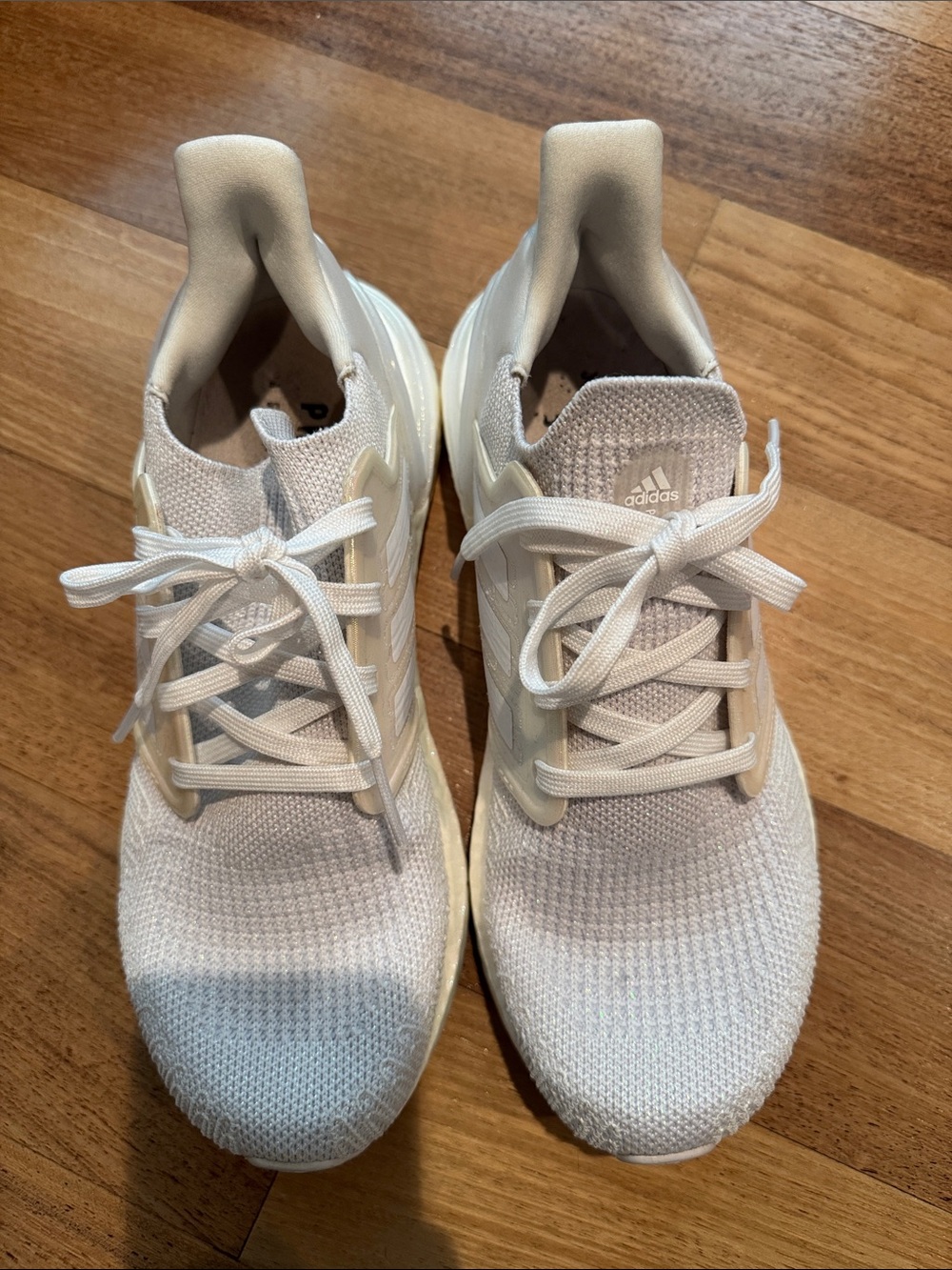 adidas ultraboost White Knit Lace-Up Running Shoes - Picture 6 of 6